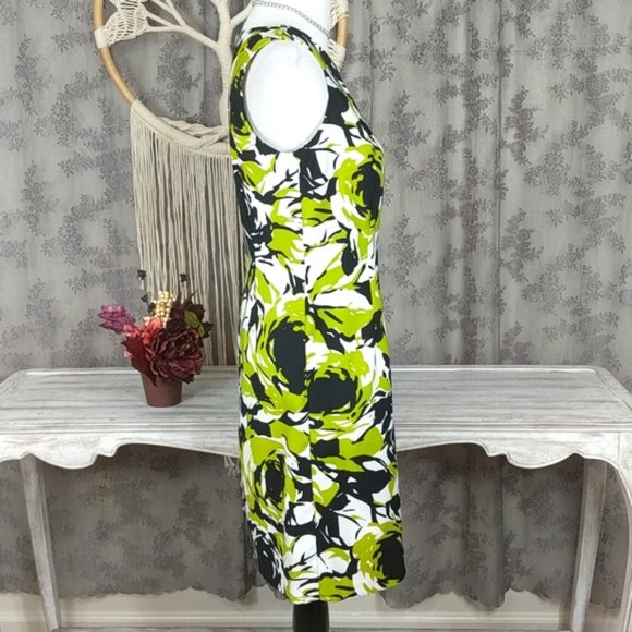 Ronni Nicole green abstract rose shift dress - Picture 8 of 11